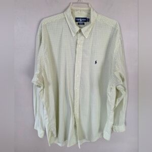 Ralph Lauren Blake 100% Cotton Men's Long Sleeve Logo Shirt Size XL